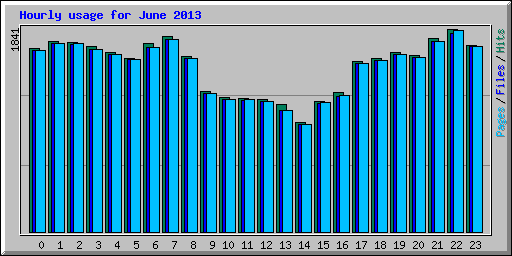 Hourly usage for June 2013