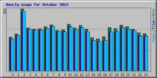 Hourly usage for October 2013