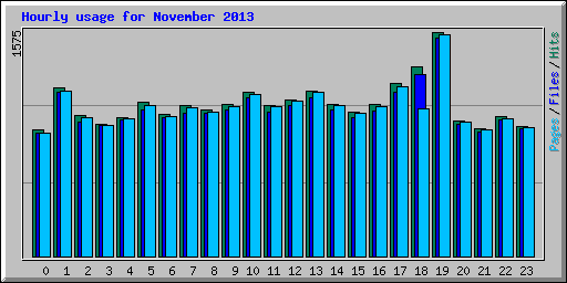 Hourly usage for November 2013