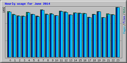 Hourly usage for June 2014