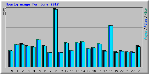 Hourly usage for June 2017