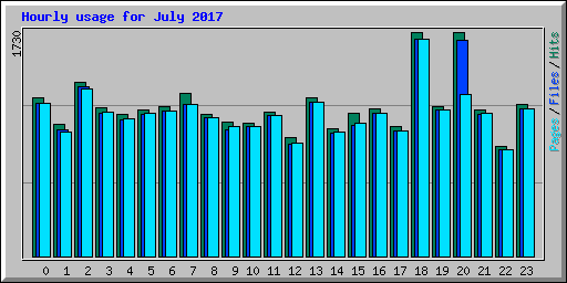 Hourly usage for July 2017
