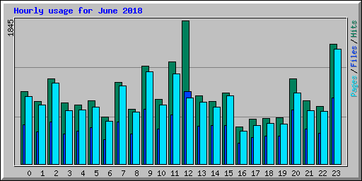 Hourly usage for June 2018