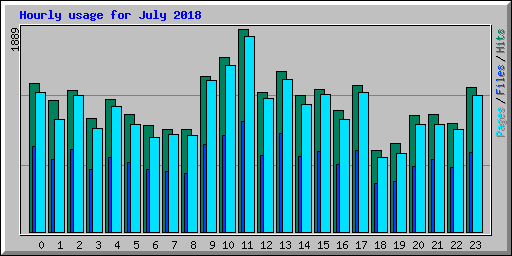 Hourly usage for July 2018