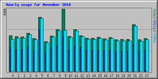 Hourly usage for November 2018