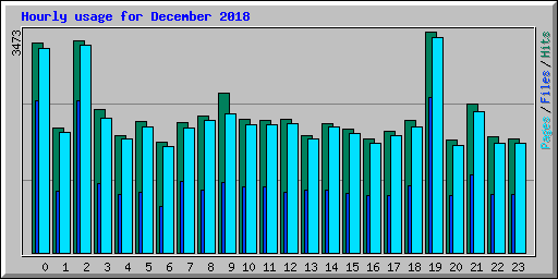 Hourly usage for December 2018