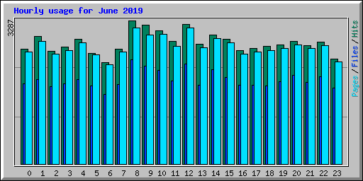 Hourly usage for June 2019