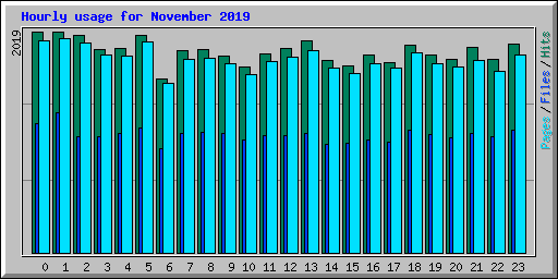 Hourly usage for November 2019