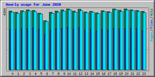 Hourly usage for June 2020