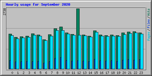 Hourly usage for September 2020