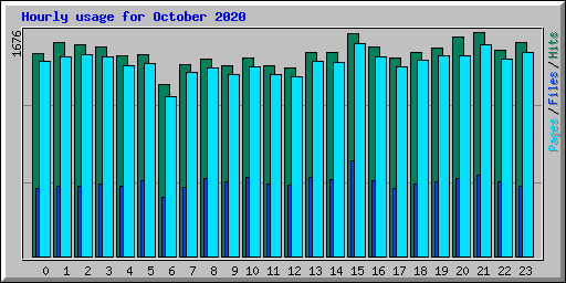 Hourly usage for October 2020