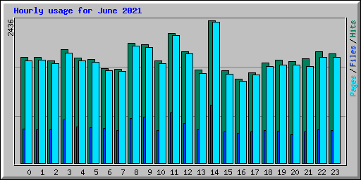 Hourly usage for June 2021